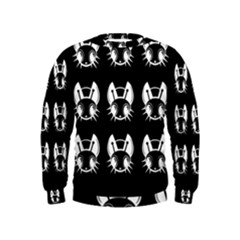 White And Black Fireflies  Kids  Sweatshirt