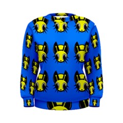 Yellow and blue firefies Women s Sweatshirt