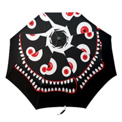 Crazy Monster Folding Umbrellas by Valentinaart