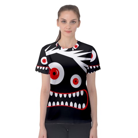 Crazy Monster Women s Sport Mesh Tee by Valentinaart