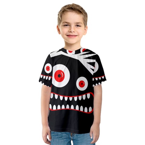 Crazy Monster Kid s Sport Mesh Tee by Valentinaart