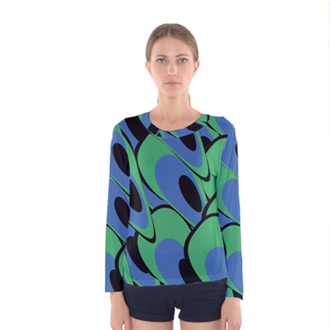 Peacock Pattern Women s Long Sleeve Tee by Valentinaart