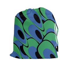 Peacock Pattern Drawstring Pouches (xxl) by Valentinaart