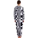 Black and white pattern Hooded Jumpsuit (Ladies)  View2