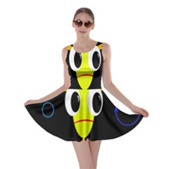 Yellow fish Skater Dress