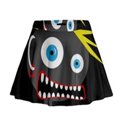 Crazy Man Mini Flare Skirt by Valentinaart