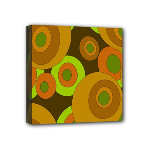 Brown pattern Mini Canvas 4  x 4 