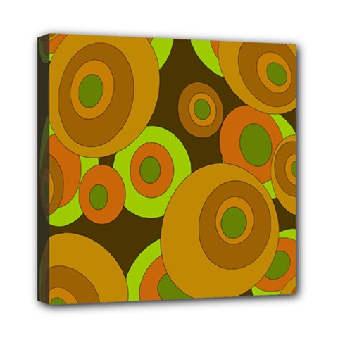 Brown pattern Mini Canvas 8  x 8 