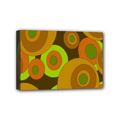 Brown pattern Mini Canvas 6  x 4 