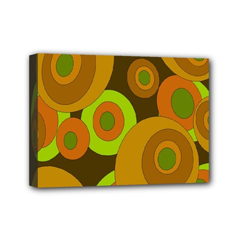 Brown pattern Mini Canvas 7  x 5 