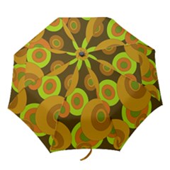 Brown Pattern Folding Umbrellas by Valentinaart