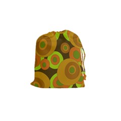 Brown pattern Drawstring Pouches (Small) 