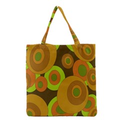 Brown pattern Grocery Tote Bag