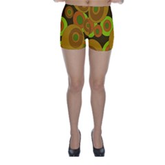 Brown pattern Skinny Shorts