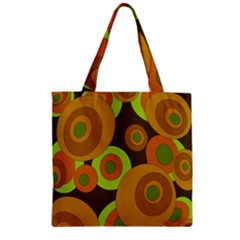 Brown pattern Zipper Grocery Tote Bag