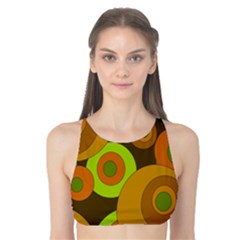 Brown pattern Tank Bikini Top