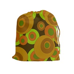 Brown pattern Drawstring Pouches (Extra Large)