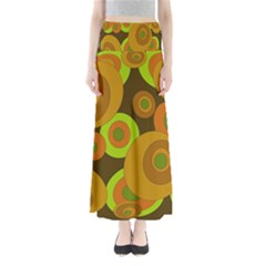 Brown pattern Maxi Skirts