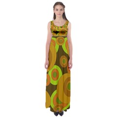 Brown pattern Empire Waist Maxi Dress