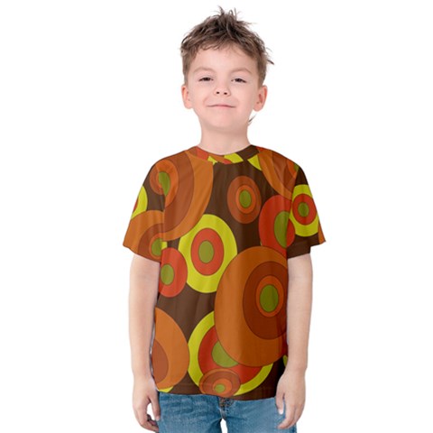 Orange Pattern Kid s Cotton Tee by Valentinaart