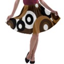 Brown pattern A-line Skater Skirt View1