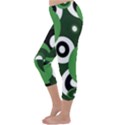 Green pattern Capri Winter Leggings  View2