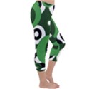 Green pattern Capri Winter Leggings  View3