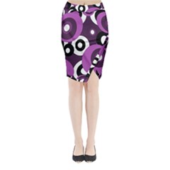 Purple Pattern Midi Wrap Pencil Skirt by Valentinaart