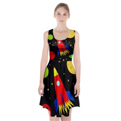 Spaceship Racerback Midi Dress by Valentinaart