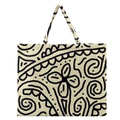 Artistic Abstraction Zipper Large Tote Bag by Valentinaart