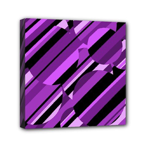 Purple Pattern Mini Canvas 6  X 6  by Valentinaart