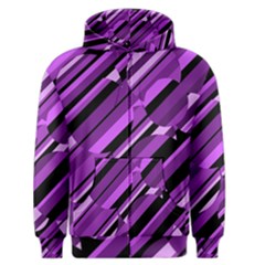 Purple Pattern Men s Zipper Hoodie by Valentinaart