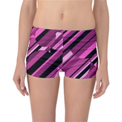 Magenta Pattern Reversible Boyleg Bikini Bottoms by Valentinaart