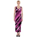 Magenta pattern Fitted Maxi Dress View1