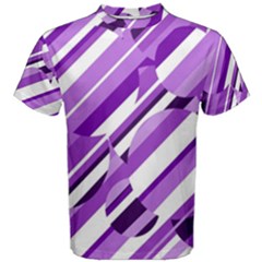 Purple Pattern Men s Cotton Tee by Valentinaart