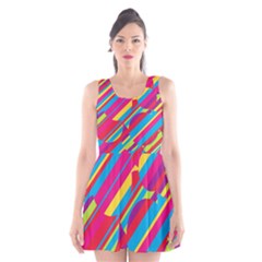 Colorful summer pattern Scoop Neck Skater Dress