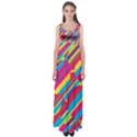 Colorful summer pattern Empire Waist Maxi Dress View1