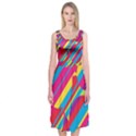 Colorful summer pattern Midi Sleeveless Dress View1