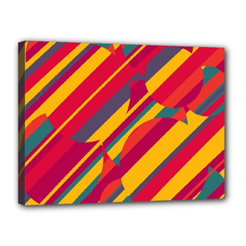 Colorful Hot Pattern Canvas 16  X 12  by Valentinaart