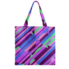 Pink, Purple And Green Pattern Zipper Grocery Tote Bag by Valentinaart