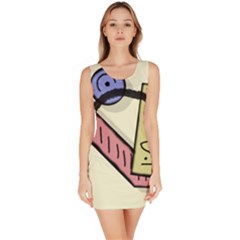 Decorative abstraction Sleeveless Bodycon Dress