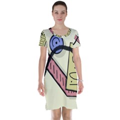 Decorative abstraction Short Sleeve Nightdress