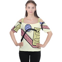 Decorative abstraction Women s Cutout Shoulder Tee