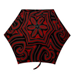 Red And Black Abstraction Mini Folding Umbrellas by Valentinaart