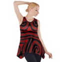 Red and black abstraction Side Drop Tank Tunic View1