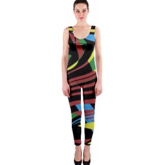 Colorful Decorative Abstrat Design Onepiece Catsuit by Valentinaart