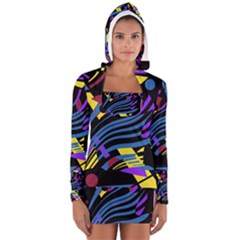 Decorative Abstract Design Women s Long Sleeve Hooded T-shirt by Valentinaart