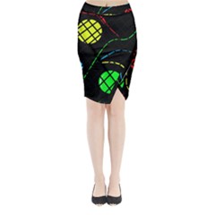 Colorful Design Midi Wrap Pencil Skirt by Valentinaart