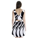 Black and white pattern Split Back Mini Dress  View2