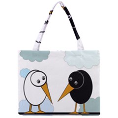 Black and white birds Mini Tote Bag